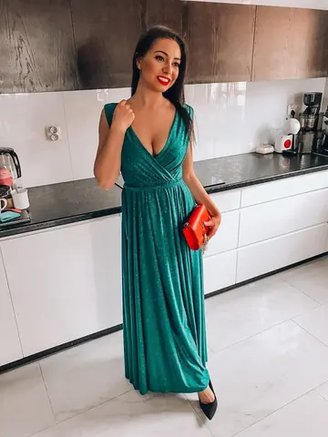 Довга зелена сукня DANA Collection